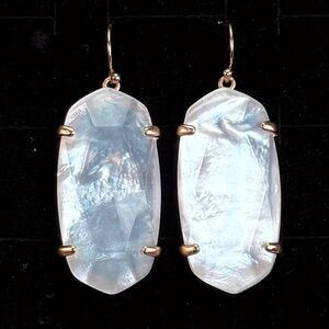 Kendra Scott Esme rose goldtone ivory mother-of-pearl drop pierced earrings